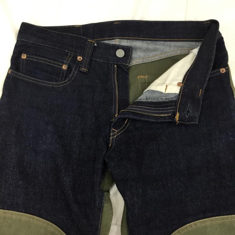 コジマジーンズ KOJIMAGENES パンツ デニム、ジーンズ 30インチ 無地 紺 / ネイビー / X 緑 / グリーン / メンズ USED 古着 中古 10129967