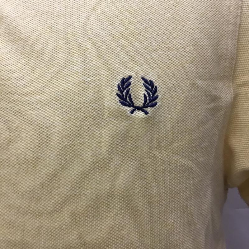 フレッドペリー FRED PERRY ポロシャツ 半袖 半袖ポロシャツ カラーシャツ 半袖カットソー S ロゴ、文字 黄 / イエロー / メンズ USED 古着 中古 10109282