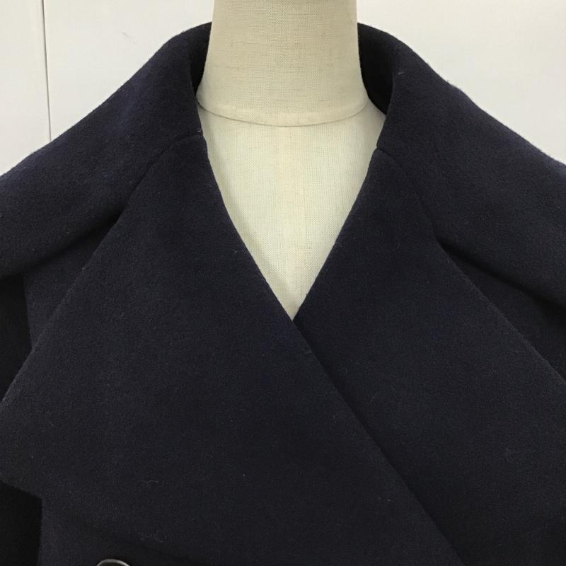 ユニクロ UNIQLO コート コート一般 212-446355 ダブルフェイスピーコート S 無地 紺 / ネイビー / レディース USED 古着 中古 10105781