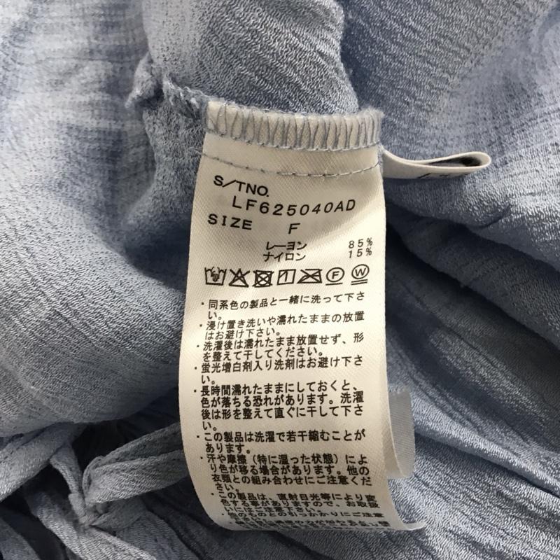 ローリーズファーム LOWRYS FARM シャツ、ブラウス 七分袖 FREE 無地 水色 / ライトブルー / レディース USED 古着 中古 10146968