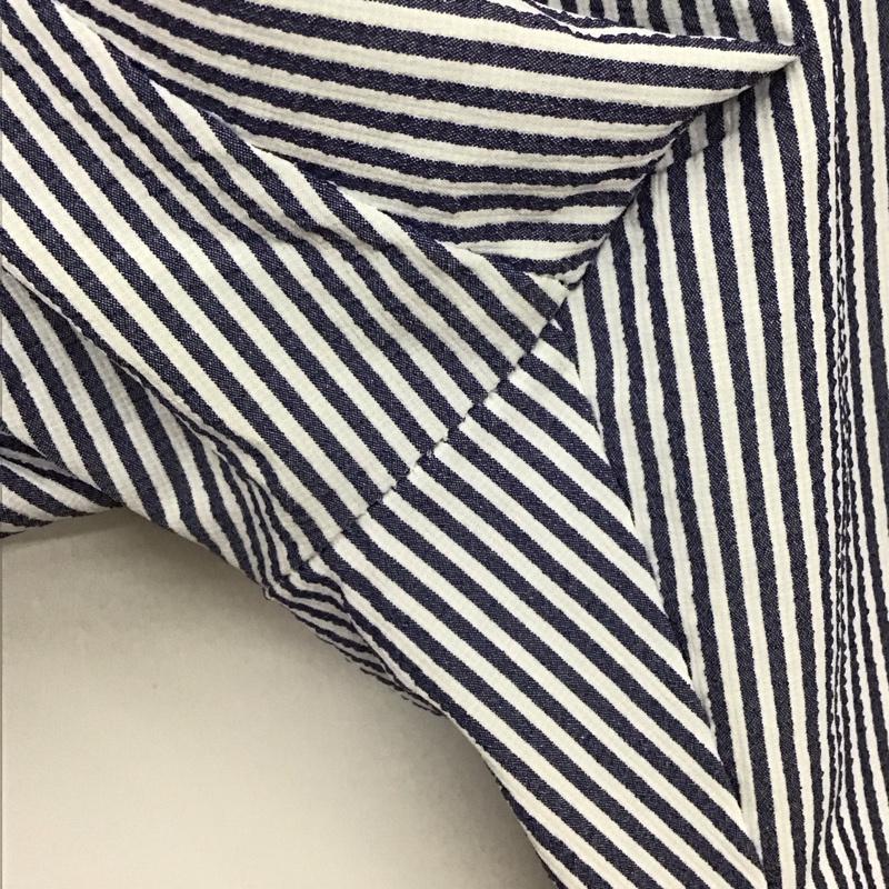 ザラ ZARA パンツ ワークパンツ、ペインターパンツ ワークパンツ ワイドパンツ カジュアルパンツ XL ストライプ 白 / ホワイト / X 水色 / ライトブルー / メンズ USED 古着 中古 10130744