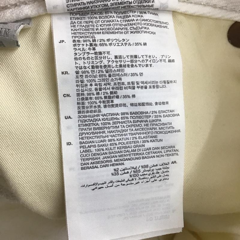 ジースターロゥ G-STAR RAW パンツ デニム、ジーンズ デニムパンツ スリムパンツ カジュアルパンツ ストレッチパンツ 34 無地 白 / ホワイト / メンズ USED 古着 中古 10132895