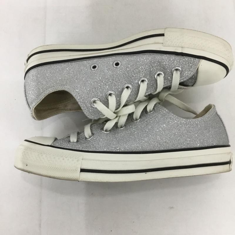 コンバース CONVERSE スニーカー スニーカー 1SD533 ALL STAR R GLITTER グリッター 23.5cm 23.5cm ロゴ、文字 銀 / シルバー / レディース USED 古着 中古 10131811