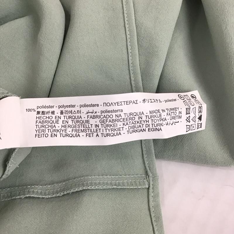 ザラ ZARA シャツ、ブラウス 長袖 1971 068 982 襟ビシュー M 無地 薄緑 / ライトグリーン / レディース USED 古着 中古 10112339