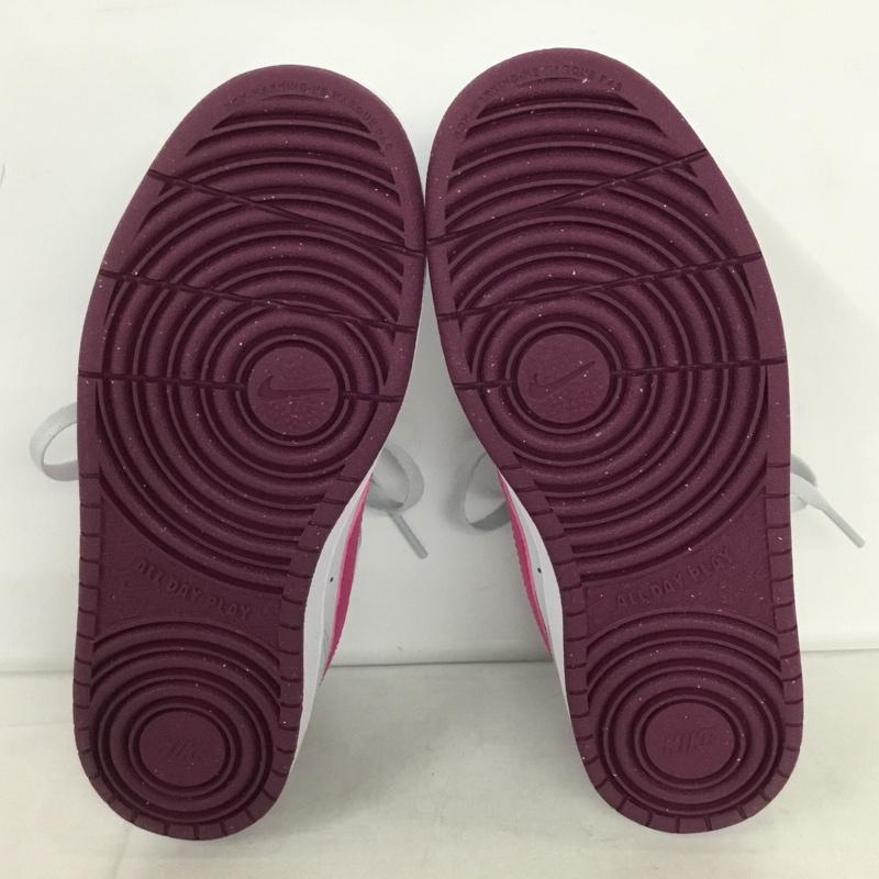 ナイキ NIKE スニーカー スニーカー BQ5448-015 COURT BOROUGH LOW 2 GS 23cm 23.0cm ロゴ、文字 灰 / グレー / X 白 / ホワイト / X 桃 / ピンク / レディース USED 古着 中古 10132113
