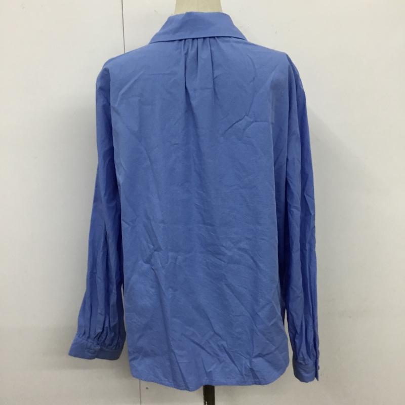 ザラ ZARA シャツ、ブラウス 長袖 長袖シャツ カラーシャツ 長袖カットソー M 無地 青 / ブルー / レディース USED 古着 中古 10110307
