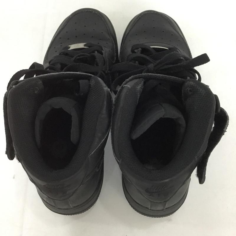 ナイキ NIKE スニーカー スニーカー 314195-004 AIR FORCE 1 MID 25cm 25.0cm ロゴ、文字 黒 / ブラック / レディース USED 古着 中古 10131827