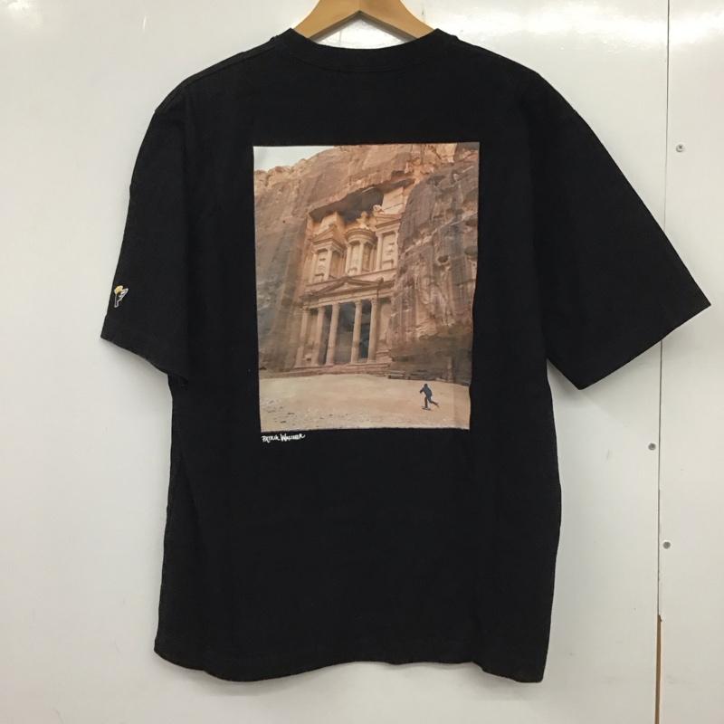 エフエイティー FAT Tシャツ 半袖 半袖カットソー プリントTシャツ クルーネックカットソー ロゴ、文字 黒 / ブラック / メンズ USED 古着 中古 10137078