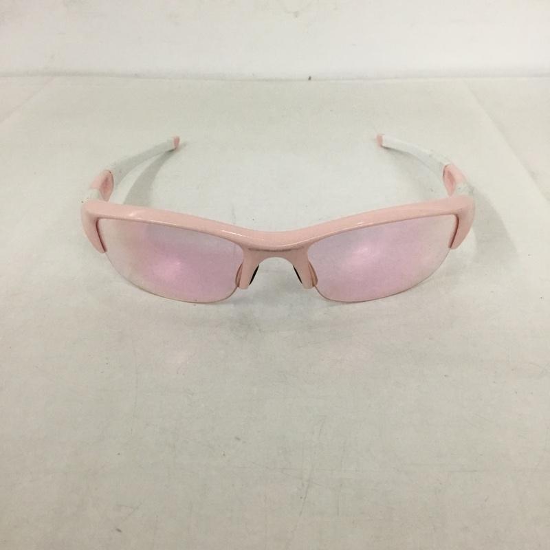 オークリー OAKLEY めがね・サングラス サングラス 03-886J FLAK JACKET スポーツサングラス ミラーレンズ 箱有 ロゴ、文字 桃 / ピンク / X 白 / ホワイト / メンズ USED 古着 中古 10129379