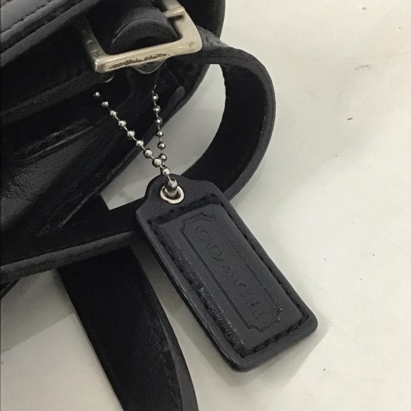 コーチ COACH ショルダーバッグ ショルダーバッグ 6147 レザー 無地 黒 / ブラック / メンズ USED 古着 中古 10132547