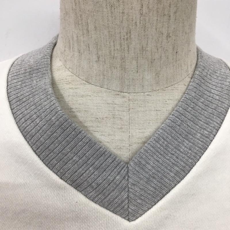 ザラ ZARA ベスト ベスト 7878 303 250 Vネック スウェット L ロゴ、文字 アイボリー / アイボリー / X 灰 / グレー / X 黒 / ブラック / メンズ USED 古着 中古 10109651