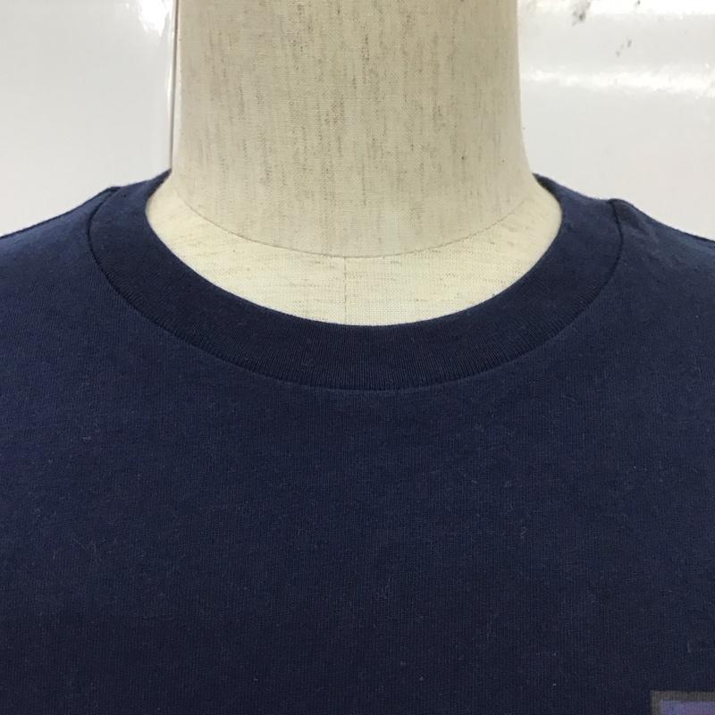 アディダス adidas Tシャツ 半袖 GP1116 AdiploreGraphicTee 半袖カットソー プリントTシャツ L プリント 紺 / ネイビー /  メンズ USED 古着 中古 10110397