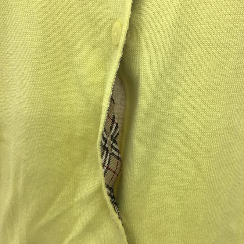 バーバリー BURBERRY カーディガン 長袖 1 無地 黄 / イエロー / レディース USED 古着 中古 10109123