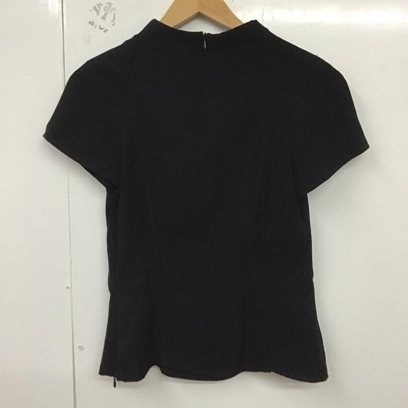 ザラ ZARA カットソー 半袖 半袖カットソー 無地Tシャツ ハイネックカットソー S 無地 黒 / ブラック / レディース USED 古着 中古 10129729