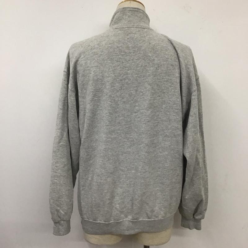 ナイキ NIKE トレーナー 長袖 長袖トレーナー スウェット 長袖カットソー ジップアップネックカットソー 90s M ロゴ、文字 灰 / グレー / メンズ USED 古着 中古 10112059