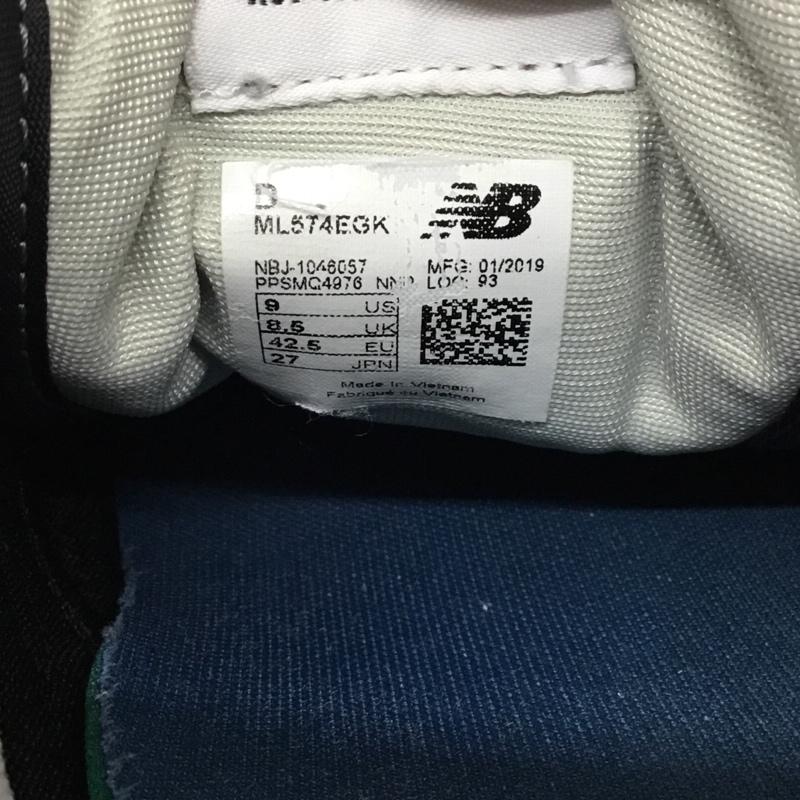 ニューバランス New Balance スニーカー スニーカー ML574EGK 27cm 27.0cm ロゴ、文字 紺 / ネイビー / X 灰 / グレー / メンズ USED 古着 中古 10107584