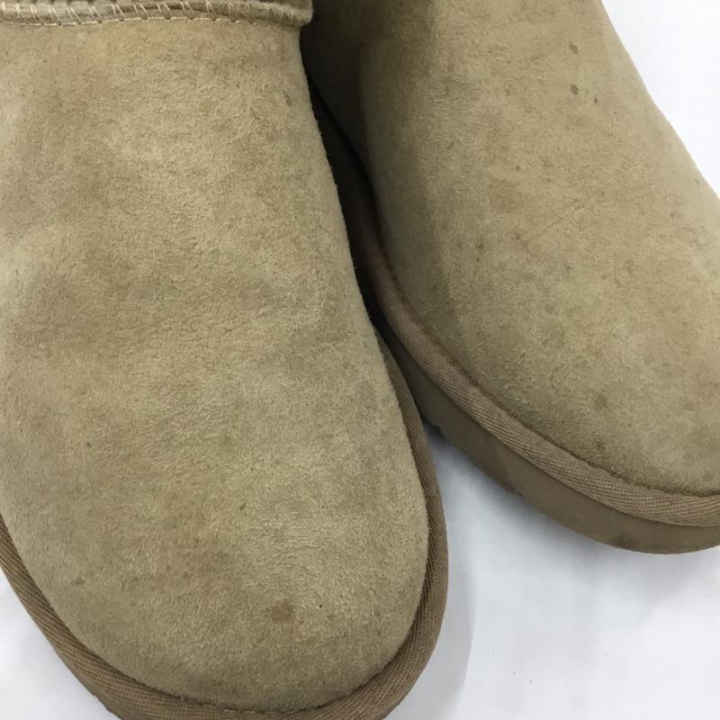 アグ UGG ブーツ ショートブーツ 1096011 M Classic Mini 40:40:40 26cm 箱有 26.0cm ロゴ、文字 ベージュ / ベージュ / メンズ USED 古着 中古 10105857