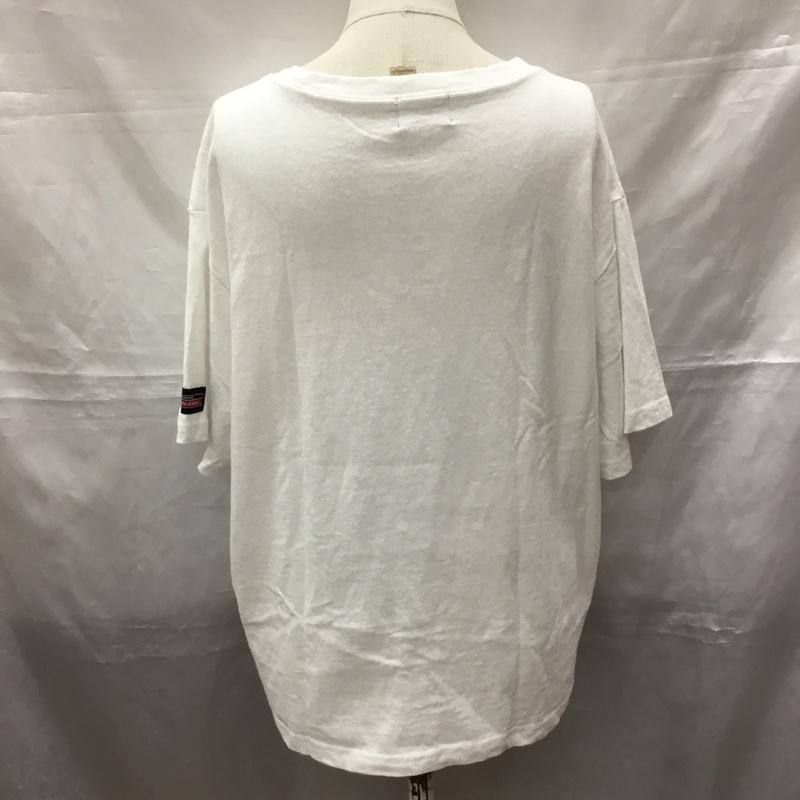 ディッキーズ Dickies Tシャツ 半袖 0282-3790 クルーネック 刺繍 M ロゴ、文字 白 / ホワイト / レディース USED 古着 中古 10115550
