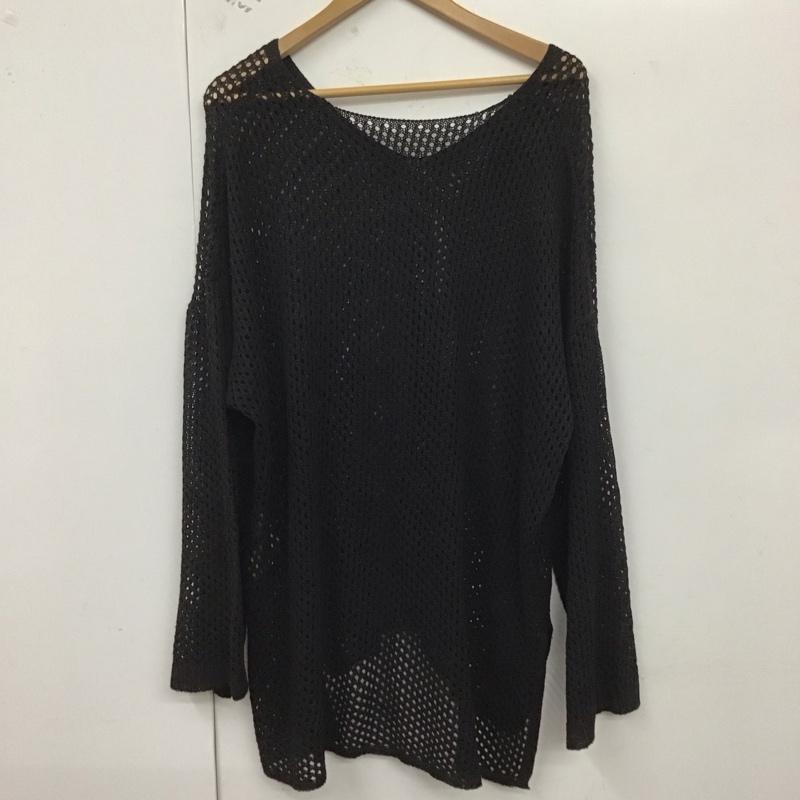 セレクトモカ select MOCA ニット、セーター 長袖 M 無地 黒 / ブラック / レディース USED 古着 中古 10129820