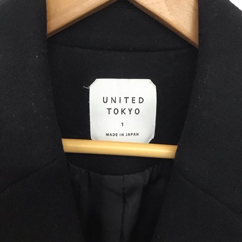 ユナイテッドトウキョウ UNITED TOKYO ジャケット、上着 ジャケット、ブレザー カジュアルジャケット アウター カラージャケット ロングコート 1 無地 黒 / ブラック / レディース USED 古着 中古 10138371