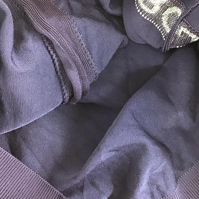 マークジェイコブス MARCJACOBS カーディガン 長袖 N623C02RE21 クルーネック クロップド丈 M ロゴ、文字 紺 / ネイビー / レディース USED 古着 中古 10109657