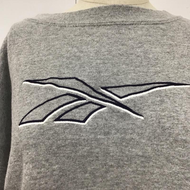 リーボック Reebok トレーナー 長袖 90s usa製 長袖トレーナー スウェット L ロゴ、文字 灰 / グレー / レディース USED 古着 中古 10115922