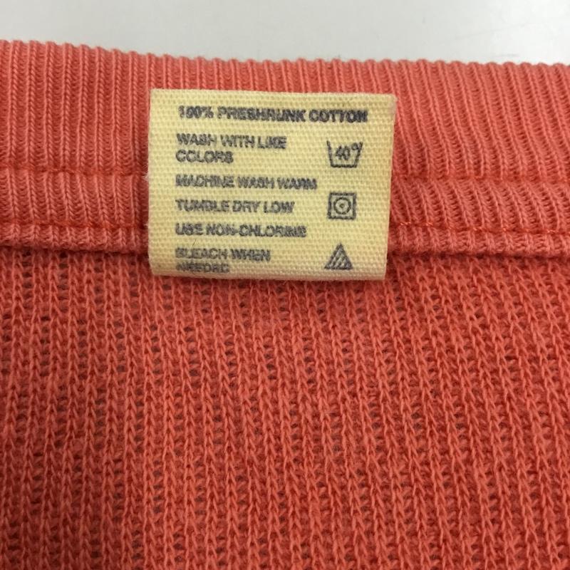 フラットヘッド FLATHEAD カットソー 長袖 長袖カットソー クルーネックカットソー ロングスリーブカットソー プリントTシャツ 40 ロゴ、文字 橙 / オレンジ / メンズ USED 古着 中古 10115229
