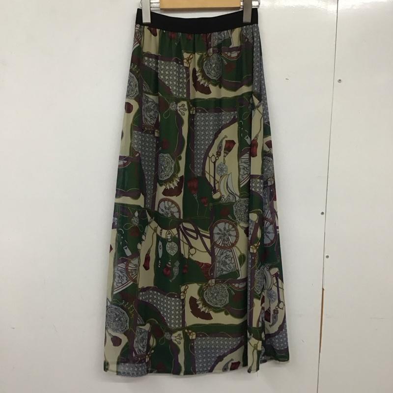 アンティカ antiqua スカート ロングスカート 総柄 マルチカラー / マルチカラー / レディース USED 古着 中古 10134224