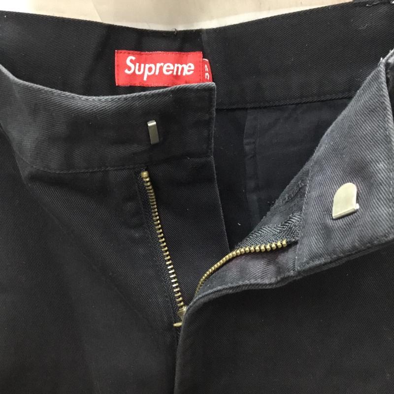 シュプリーム Supreme パンツ ショートパンツ ワークショートパンツ ハーフパンツ 32インチ 無地 黒 / ブラック /  メンズ USED 古着 中古 10121983
