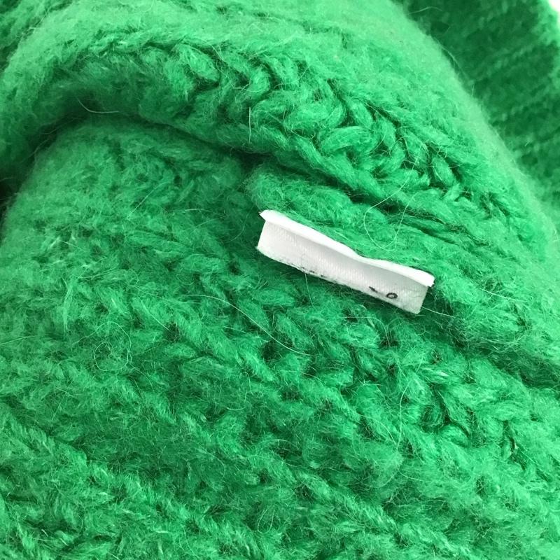 ザラ ZARA ニット、セーター 長袖 長袖ニットカットソー クルーネック セーター ショート丈 L 無地 緑 / グリーン / レディース USED 古着 中古 10142447