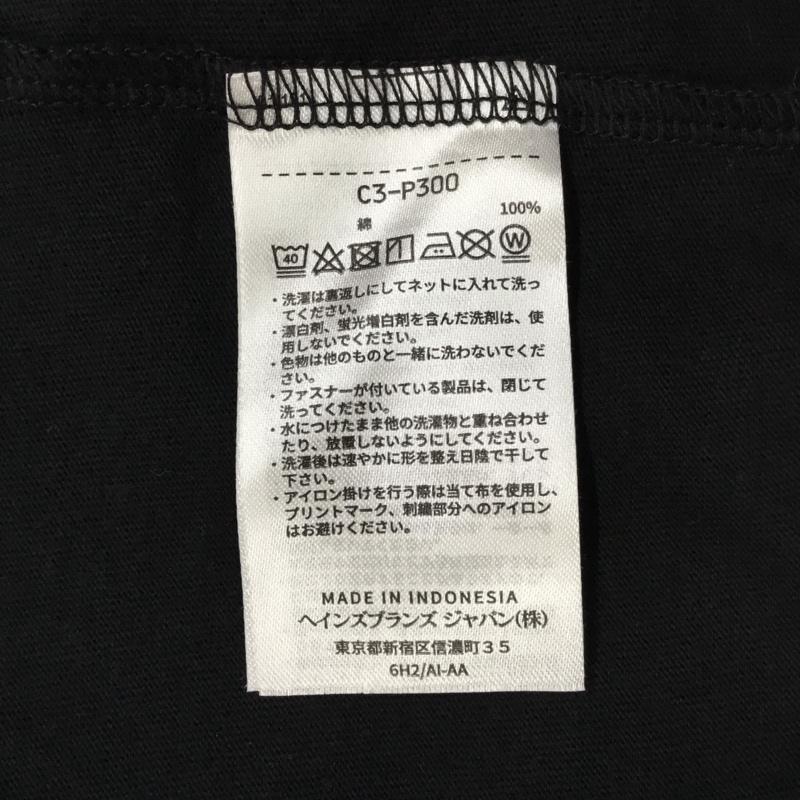 チャンピオン Champion Tシャツ 半袖 C3-P300 ショートスリーブTシャツ クルーネックカットソー XL ロゴ、文字 黒 / ブラック / メンズ USED 古着 中古 10121069