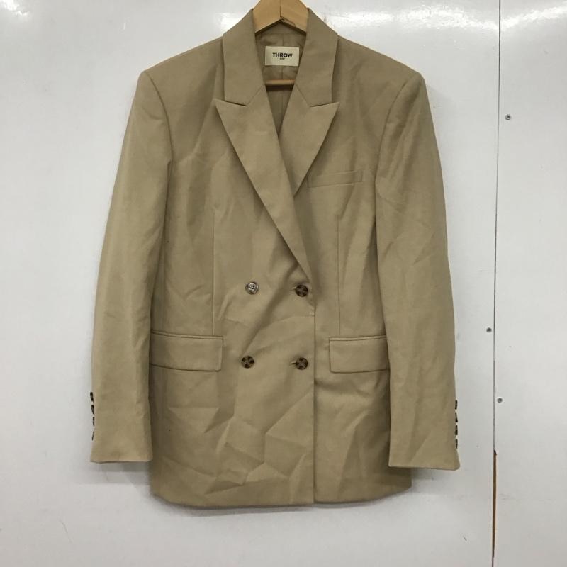 スローバイスライ THROW by SLY ジャケット、上着 ジャケット、ブレザー 030DS030-1680 ダブルテーラージャケット 2 無地 ベージュ / ベージュ / レディース USED 古着 中古 10137732