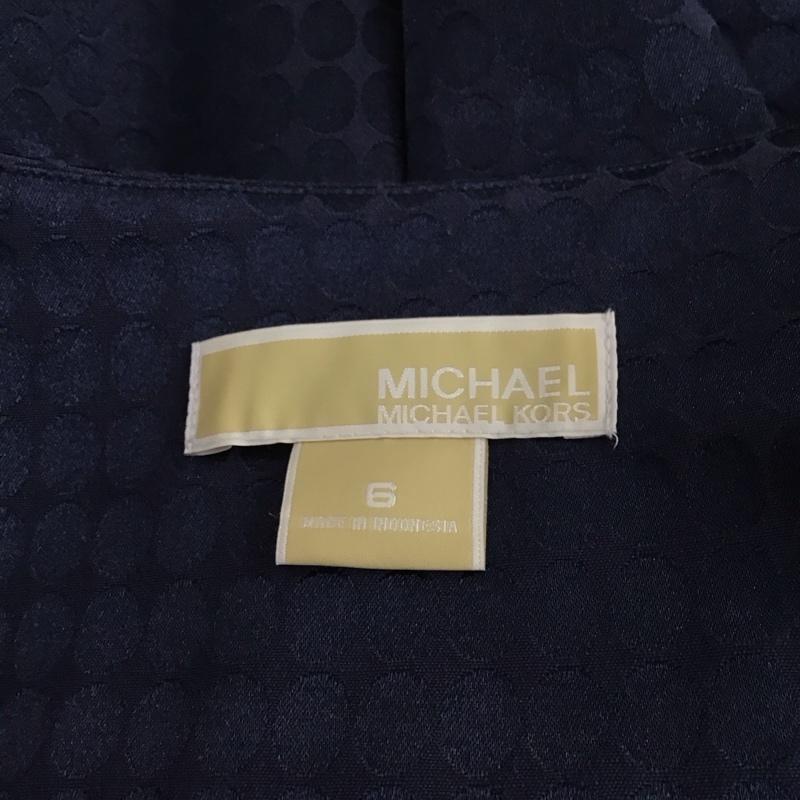マイケルコース MICHAEL KORS シャツ、ブラウス 半袖 半袖シャツ ノーカラーシャツ 半袖カットソー 総柄シャツ 6 総柄 紺 / ネイビー / レディース USED 古着 中古 10122523