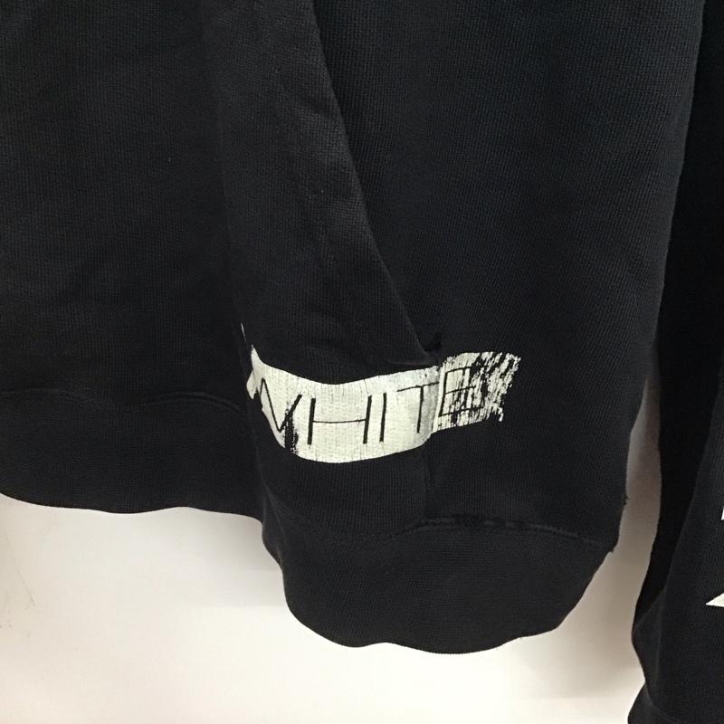 オフホワイト Off-White パーカー 長袖 長袖パーカー プルオーバーパーカー スウェット プリントスウェット XL ロゴ、文字 黒 / ブラック / メンズ USED 古着 中古 10133977