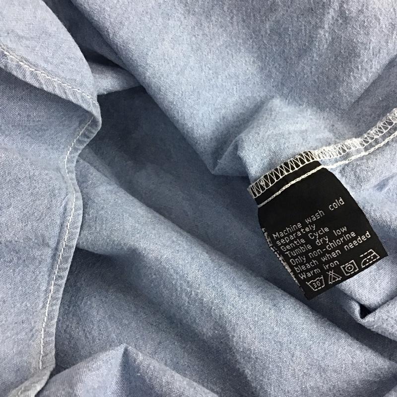 古着 USED シャツ、ブラウス 長袖 M 無地 水色 / ライトブルー / メンズ USED 古着 中古 10144863