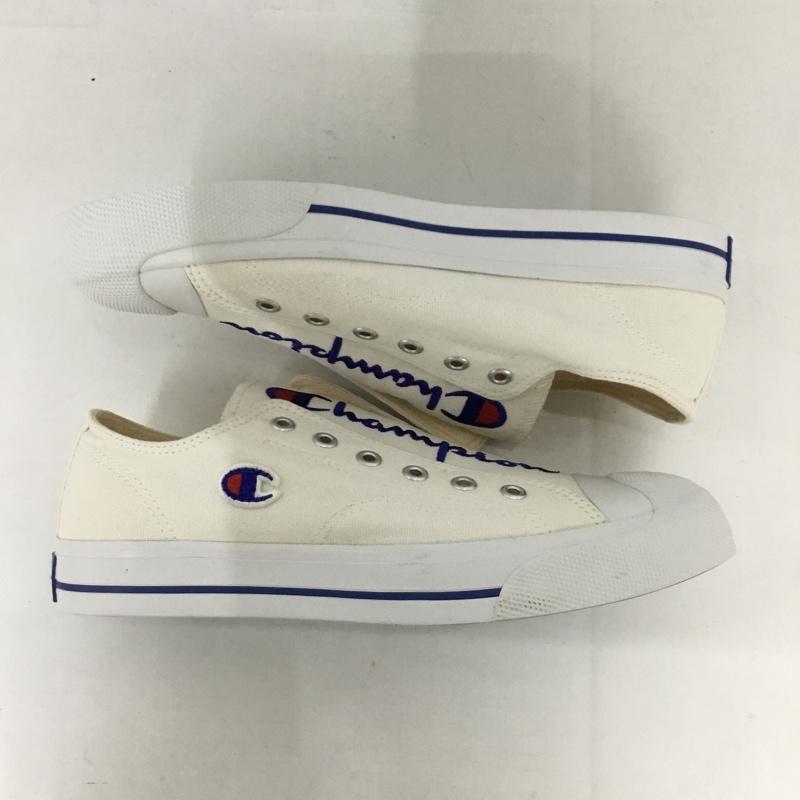 チャンピオン Champion スニーカー スニーカー CENTER COURT SLIP スリッポン 24.5cm 24.5cm ロゴ、文字 オフホワイト / オフホワイト / レディース USED 古着 中古 10125697