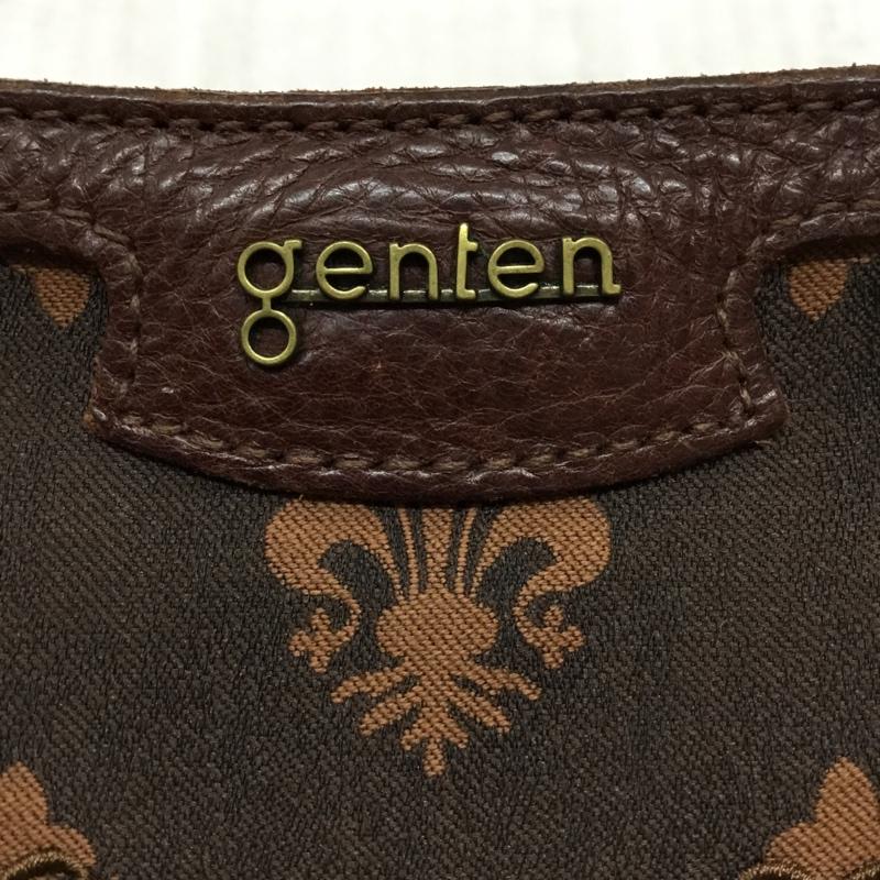 ゲンテン genten ショルダーバッグ ショルダーバッグ モノグラム ロゴ、文字 ダークブラウン / ダークブラウン / レディース USED 古着 中古 10109575
