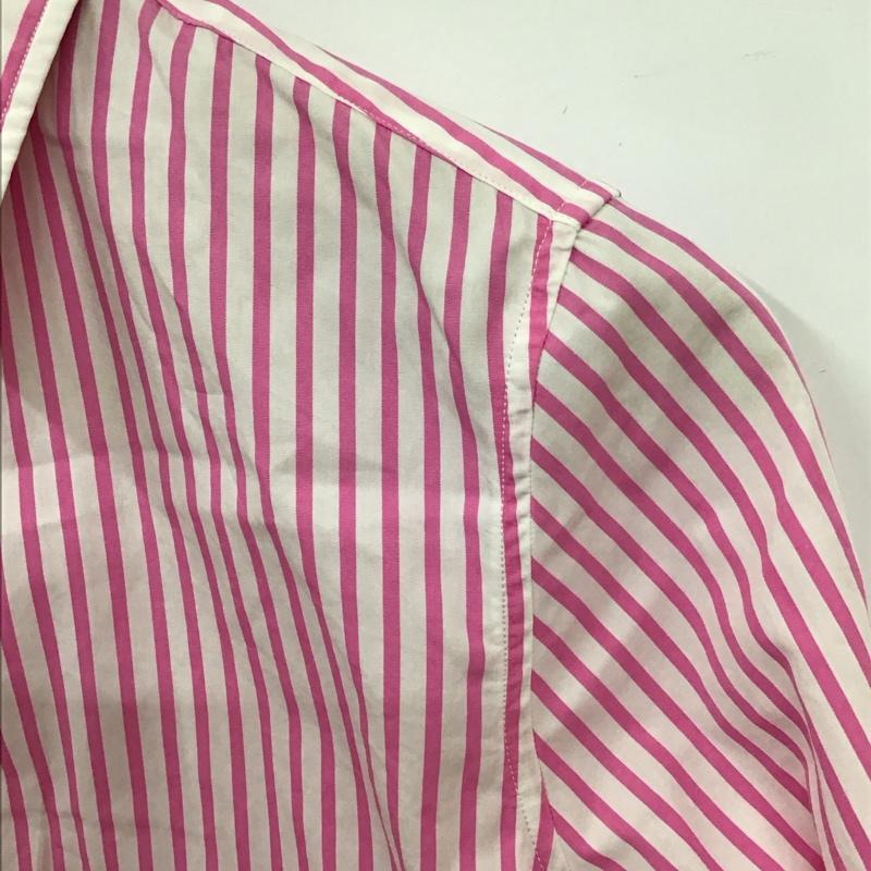 ポロラルフローレン POLO RALPH LAUREN シャツ、ブラウス 長袖 211525038005 ストライプ 4 ワンポイント 白 / ホワイト / X 桃 / ピンク / レディース USED 古着 中古 10114441