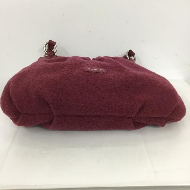 アニエス・ベー agnes b. トートバッグ トートバッグ SNR-11 ウール混 ロゴ、文字 紫 / パープル / レディース USED 古着 中古 10126995
