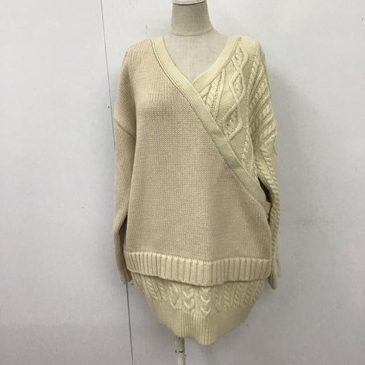 マウジー MOUSSY ニット、セーター 長袖 010CAS70-6680 CABLE LAYERED KNIT レイヤード風 FREE  アイボリー / アイボリー /  レディース USED 古着 中古 10108446