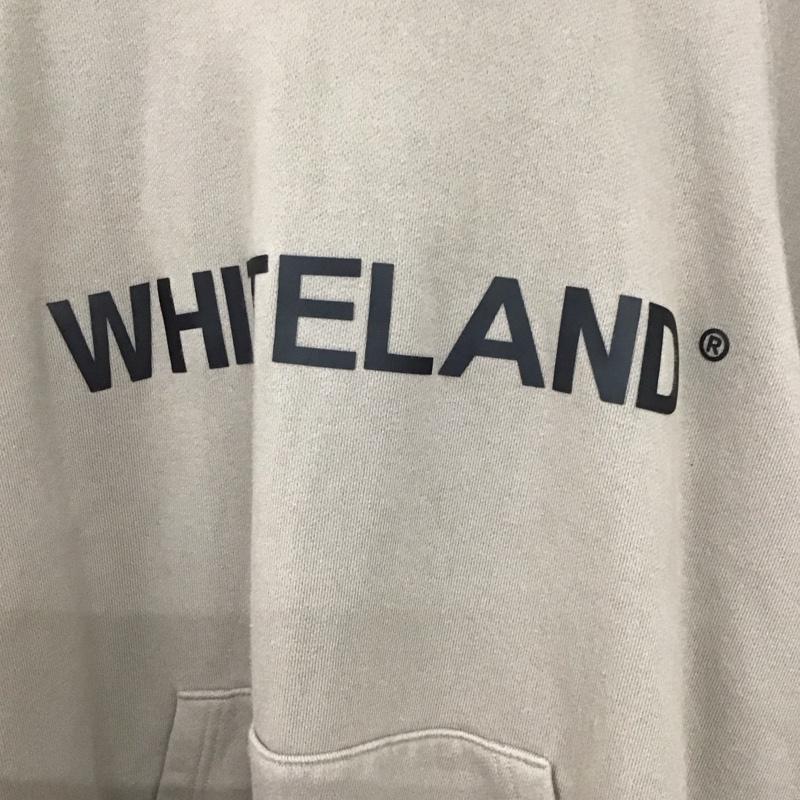 ホワイトランド WHITELAND パーカー 長袖 21s-csl369-wl ロゴプリントパーカー 長袖スウェットパーカー FREE ロゴ、文字 ベージュ / ベージュ / メンズ USED 古着 中古 10132341