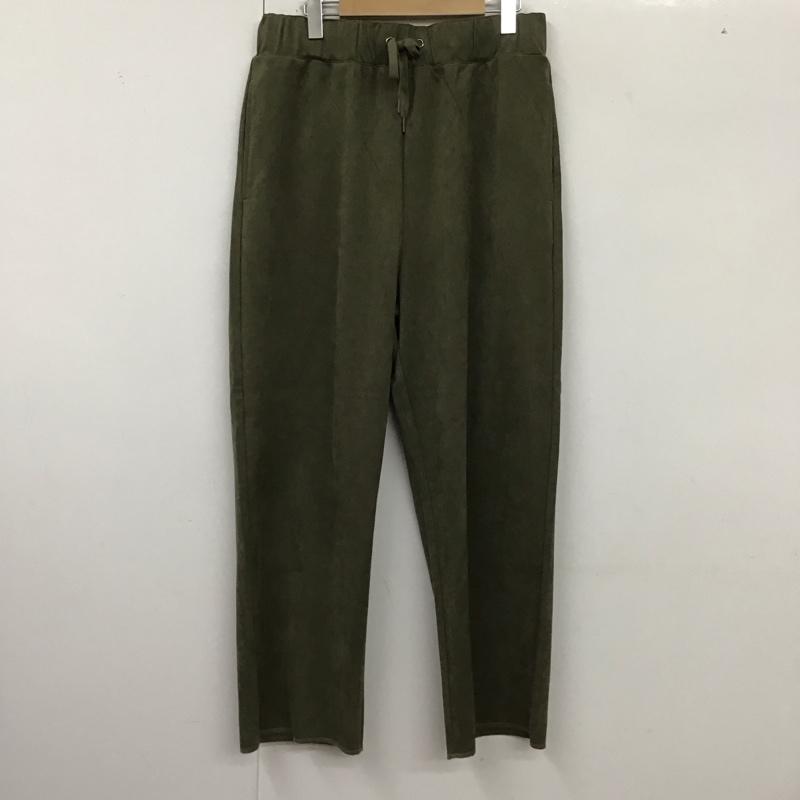 ニコアンド niko and... パンツ スラックス フェイクスエードイージーPT L 無地 カーキ / カーキ /  メンズ USED 古着 中古 10128330