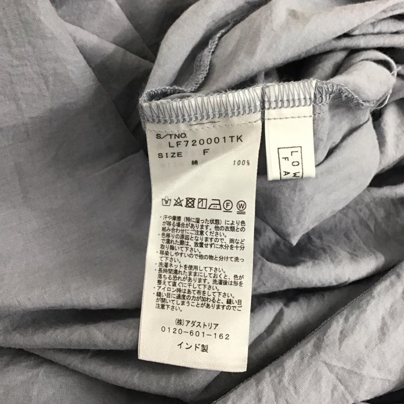 ローリーズファーム LOWRYS FARM ワンピース ロングスカート LF720001TK ボイルワンピース 前開き FREE 無地 水色 / ライトブルー / レディース USED 古着 中古 10107394