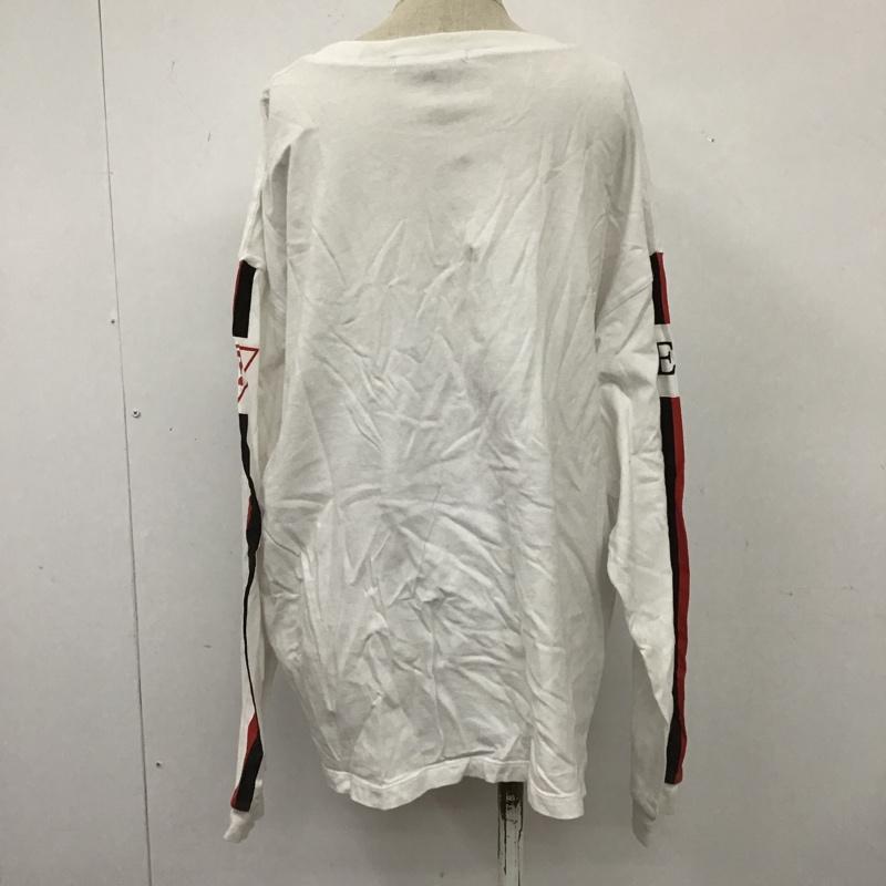 ゲス Guess カットソー 長袖 長袖カットソー クルーネックカットソー ロングスリーブカットソー プリントTシャツ S プリント 白 / ホワイト / レディース USED 古着 中古 10105859