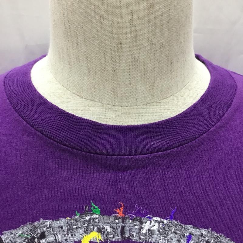 ステューシー STUSSY Tシャツ 半袖 半袖カットソー プリントTシャツ クルーネックカットソー XL プリント 紫 / パープル /  メンズ USED 古着 中古 10108992
