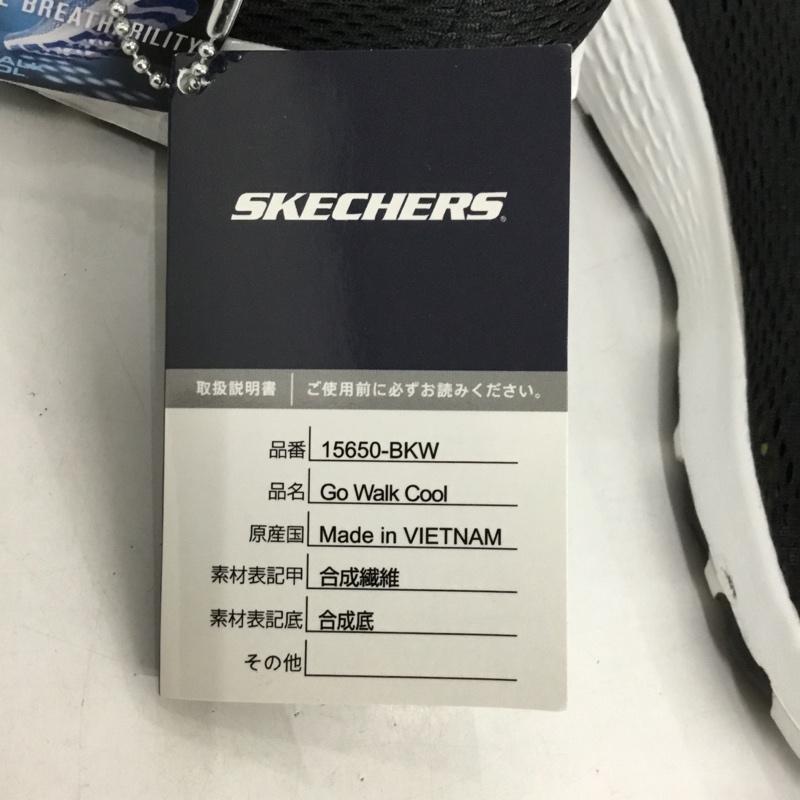 スケッチャーズ SKECHERS スニーカー スニーカー 15650-BKW ウォーキングシューズ GO WALK COOL 23.5cm 無地 黒 / ブラック / レディース USED 古着 中古 10127990