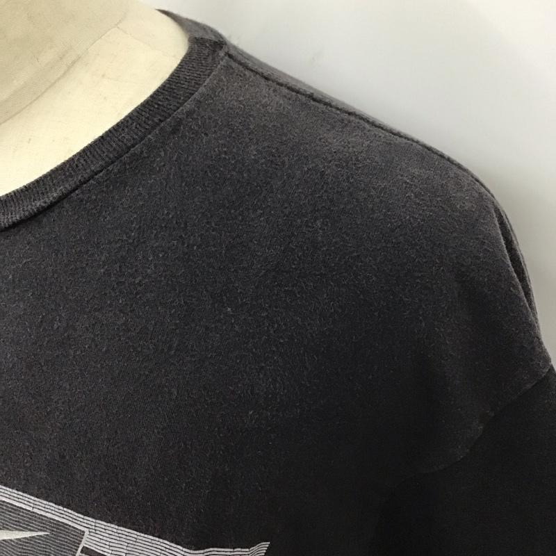 ナイキ NIKE Tシャツ 半袖 半袖カットソー プリントTシャツ クルーネックカットソー スポーツウェア L ロゴ、文字 黒 / ブラック / メンズ USED 古着 中古 10115319