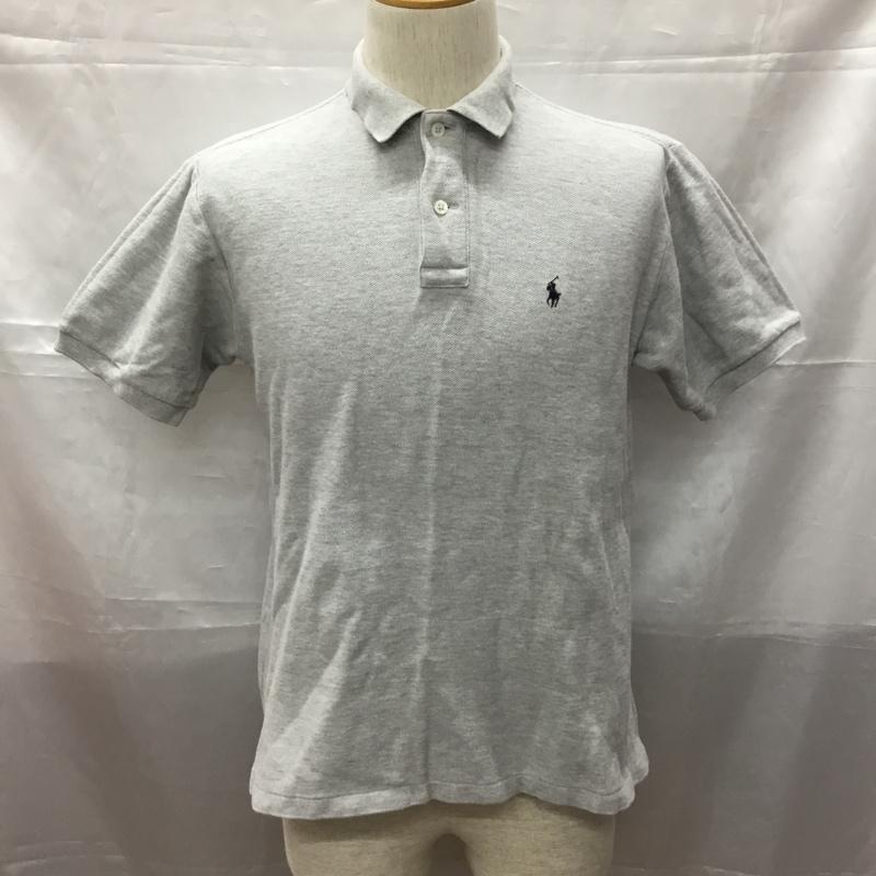 ラルフローレン RALPHLAUREN ポロシャツ 半袖 半袖ポロシャツ カラーシャツ 半袖カットソー L ロゴ、文字 灰 / グレー / メンズ USED 古着 中古 10108429