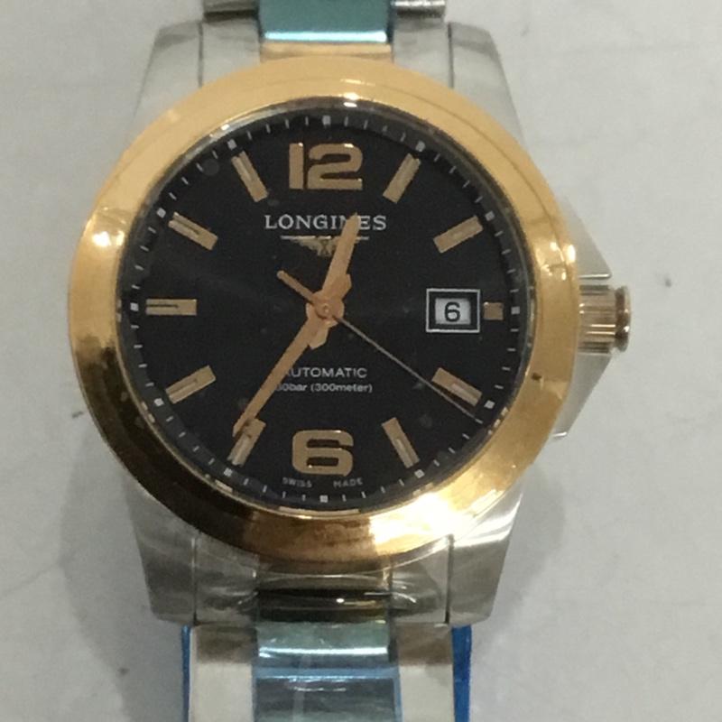 ロンジン LONGINES 腕時計 アナログ(自動巻き) L32765567 箱有 Conquest ロゴ、文字 銀 / シルバー / X 金 / ゴールド / X 黒 / ブラック / レディース USED 古着 中古 10134952