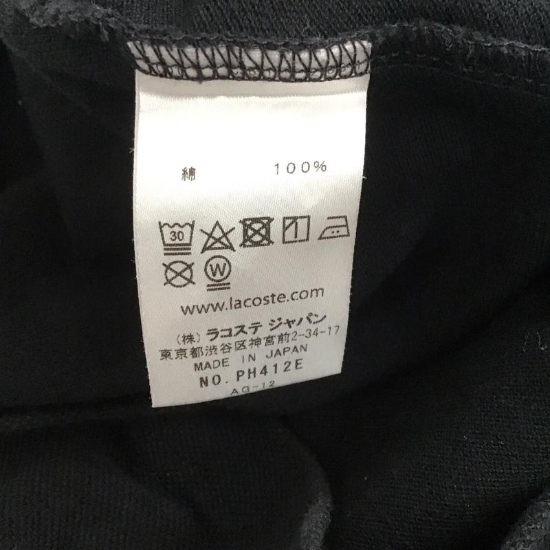 ラコステ LACOSTE ポロシャツ 半袖 半袖ポロシャツ カラーシャツ 半袖カットソー 4 ロゴ、文字 黒 / ブラック / メンズ USED 古着 中古 10133144